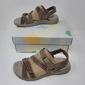 Earth Origins Suede Adjustable Sport Sandals Westfield Wendy Sedona Brown 7.5W